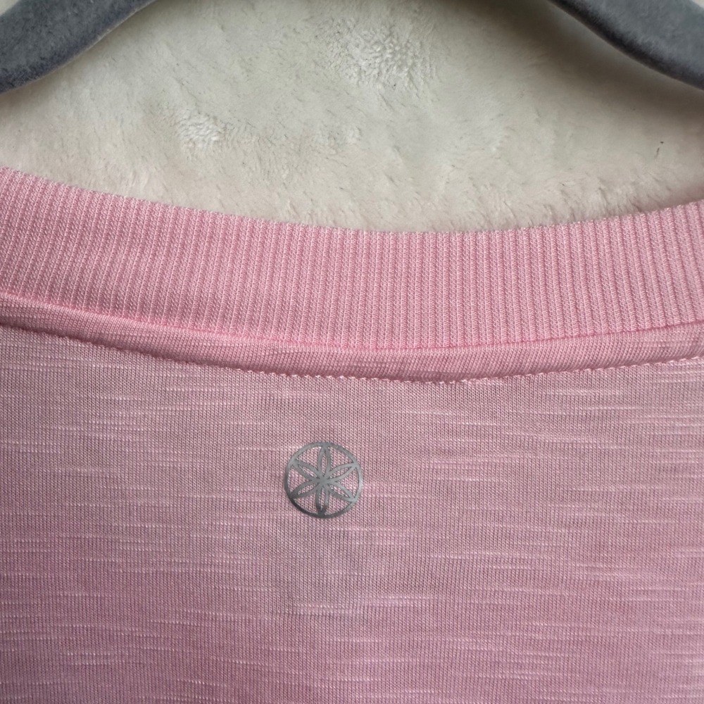 Gaiam Petal Pink Slub Knit Short Sleeve Training Tee Shirt XXL - Picture 5 of 5